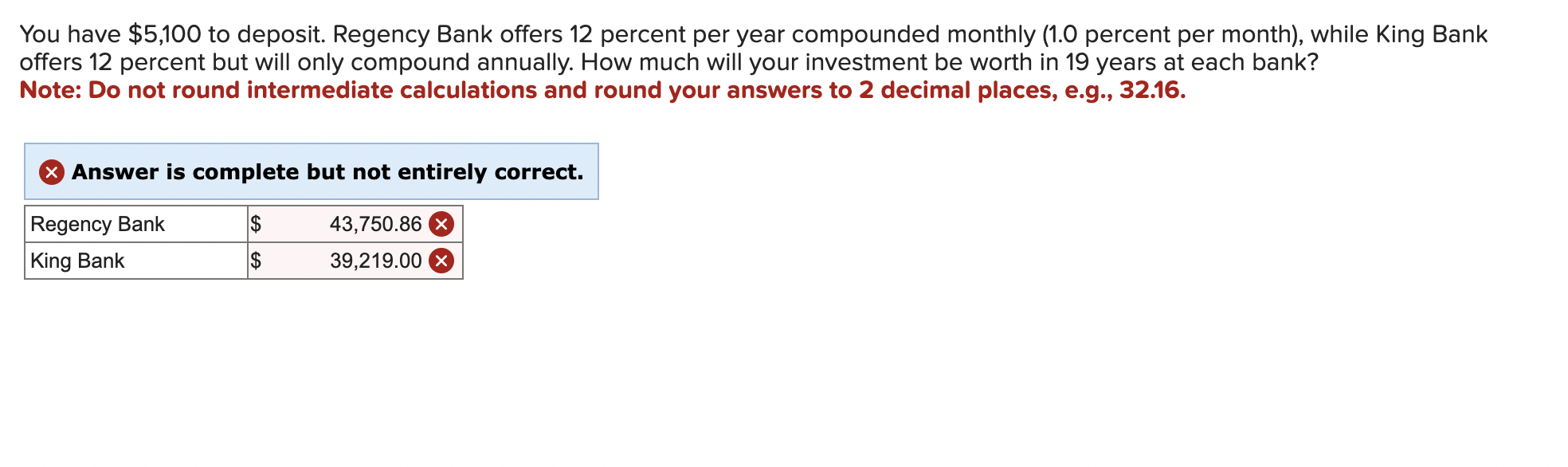 Solved You have $5,100 ﻿to deposit. Regency Bank offers 12 | Chegg.com