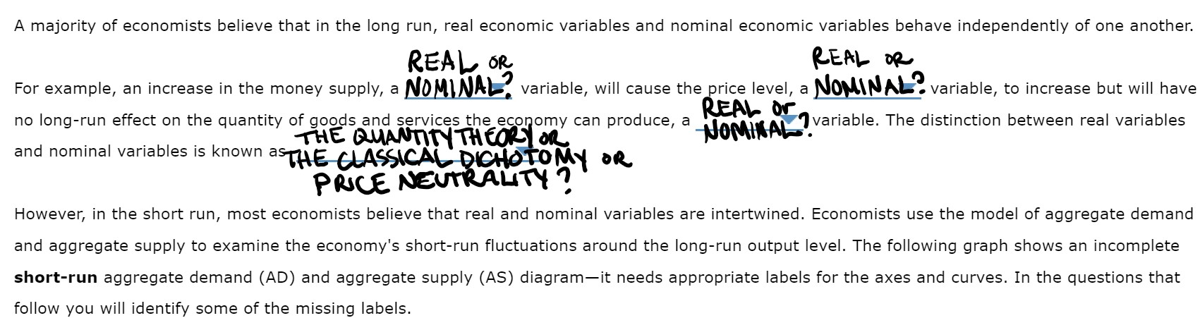 Solved A majority of economists believe that in the long | Chegg.com