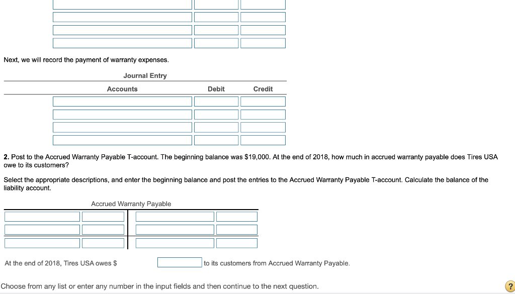 Solved 1. Record the sales, warranty expense, and
