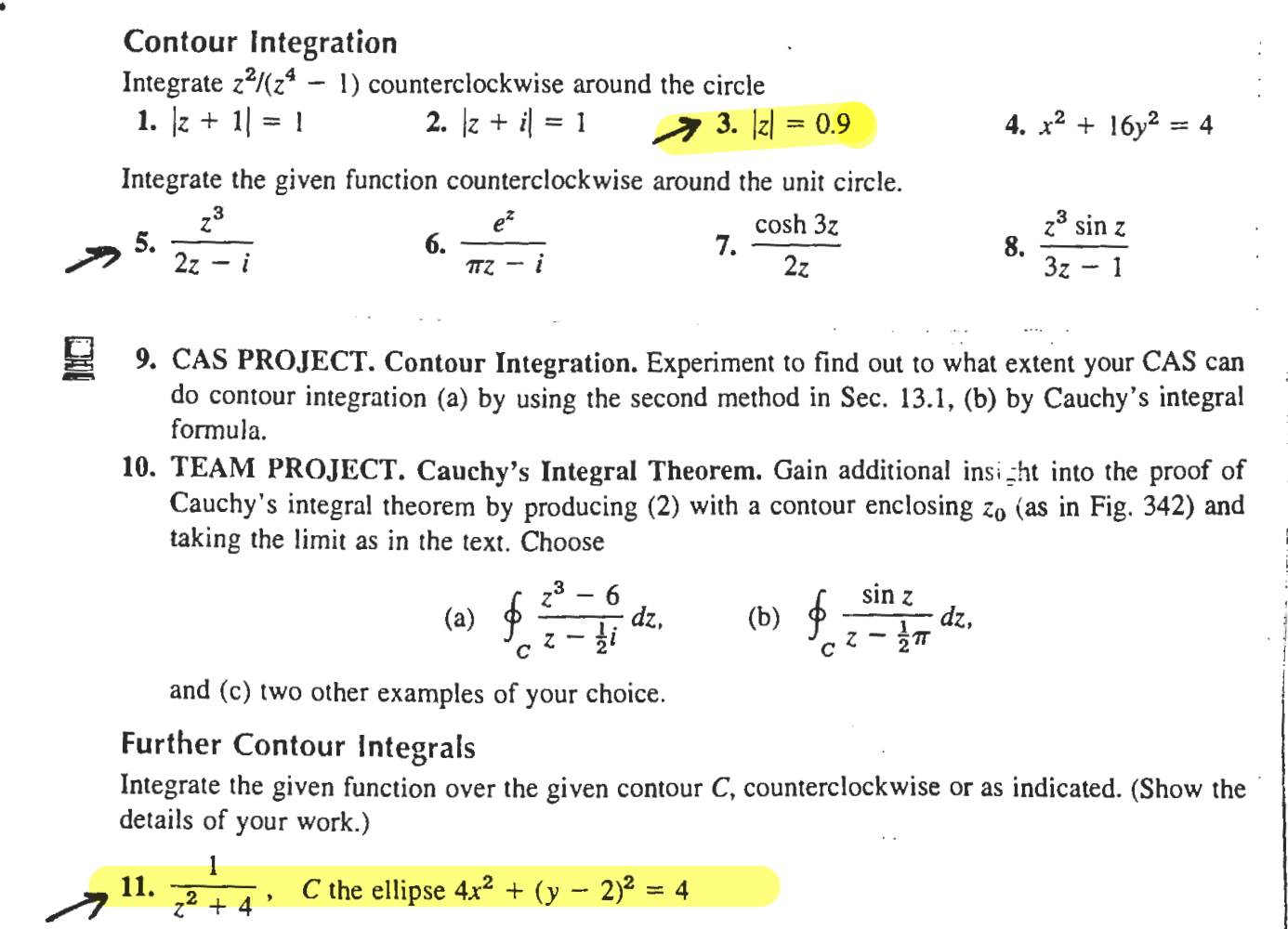 Solved 4. x2 + 16y2 = 4 Contour Integration Integrate 24/(2 