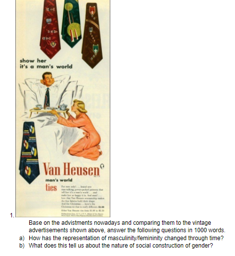 show her it's a man's world Van Heusen ties men's