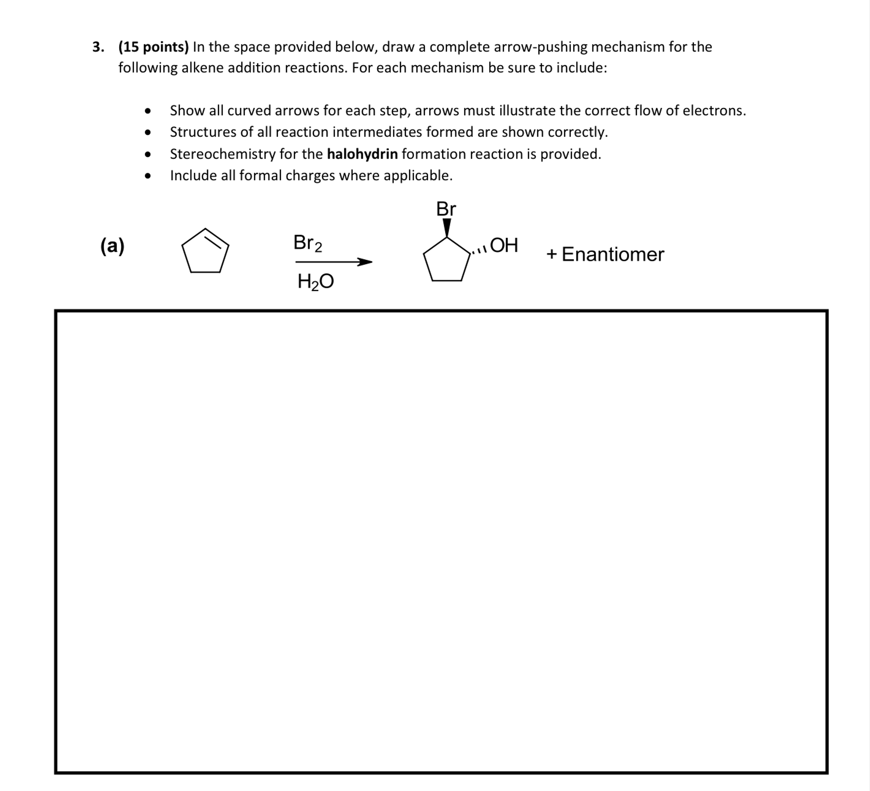 Solved In the space provided below, draw a complete | Chegg.com