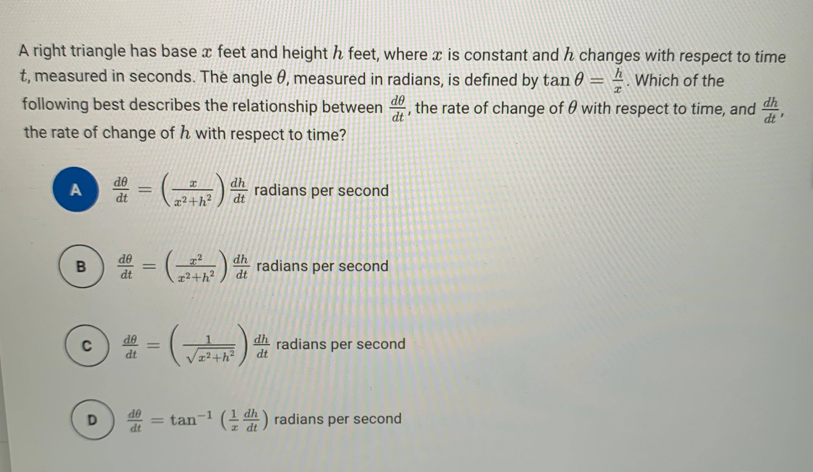 solved-a-right-triangle-has-base-x-feet-and-height-h-feet-chegg