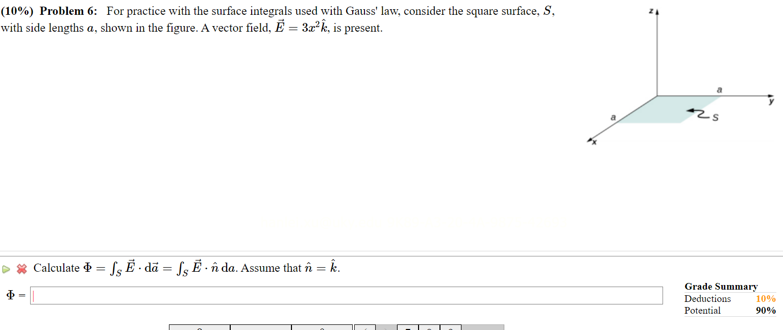 Solved 10\%) Problem 6: For Practice With The Surface | Chegg.com