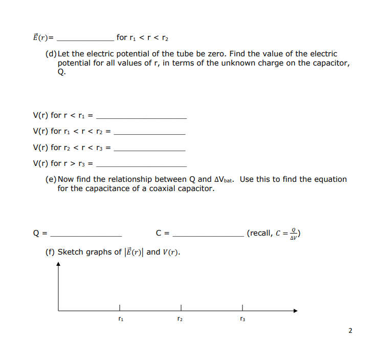 Solved Problem 2 A Coaxial Capacitor You Have A Solid M Chegg Com