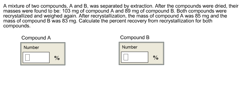 Solved A Mixture Of Two Compounds, A And B, Was Separated By | Chegg.com