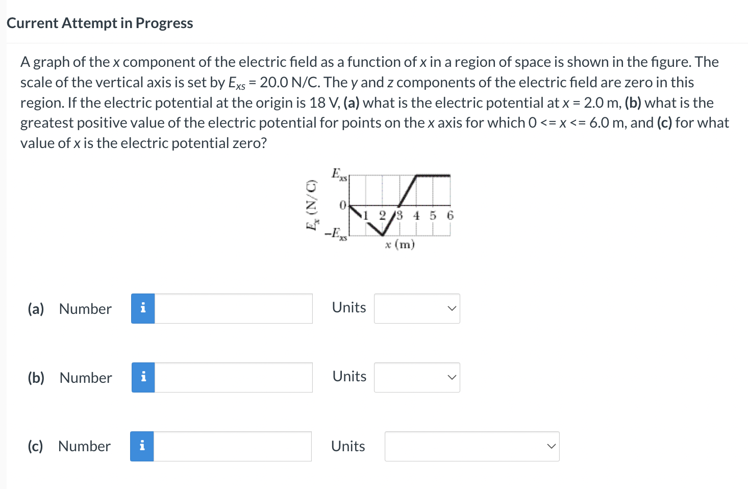 Solved A graph of the x component of the electric field as a | Chegg.com
