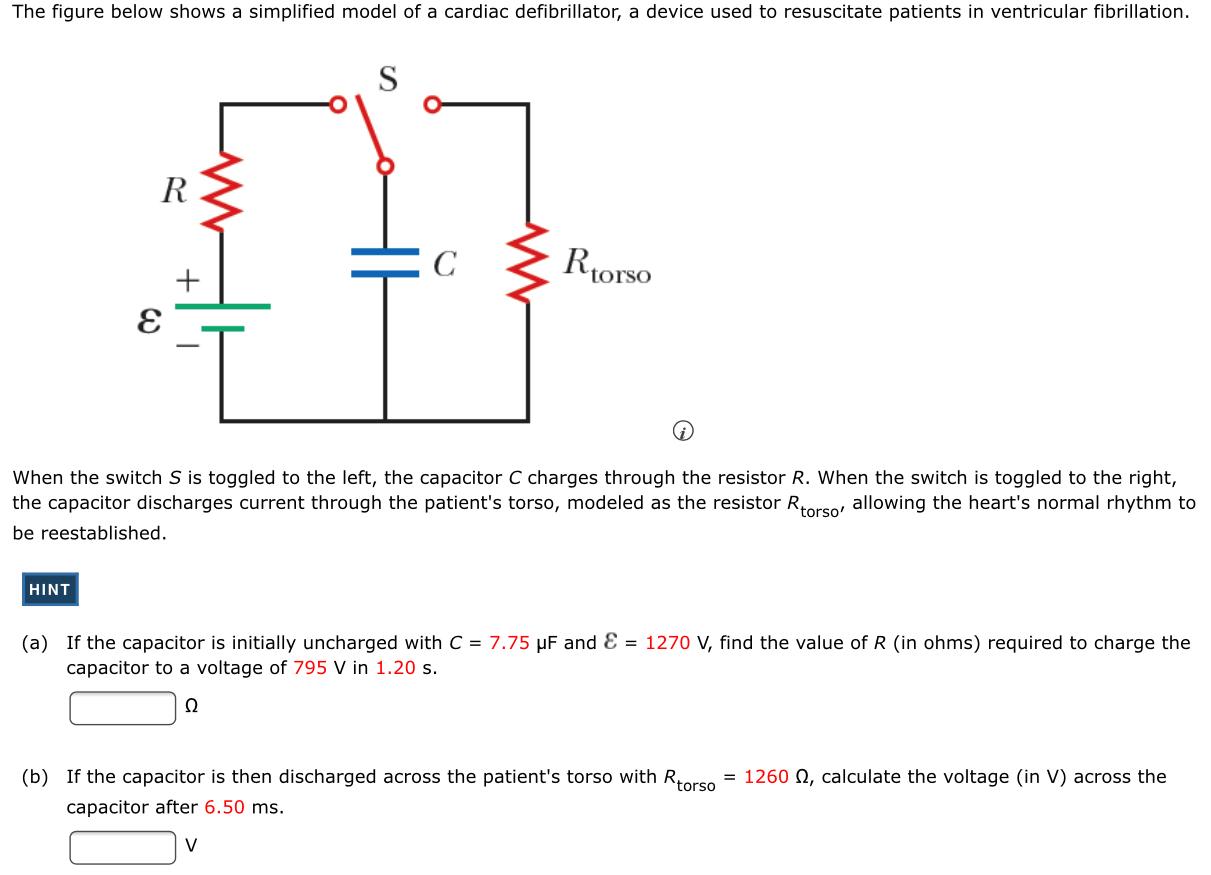 Solved The figure below shows a simplified model of a | Chegg.com