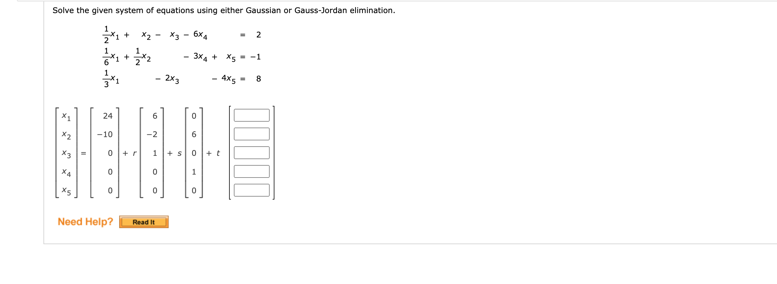 Solved Solve the given system of equations using either
