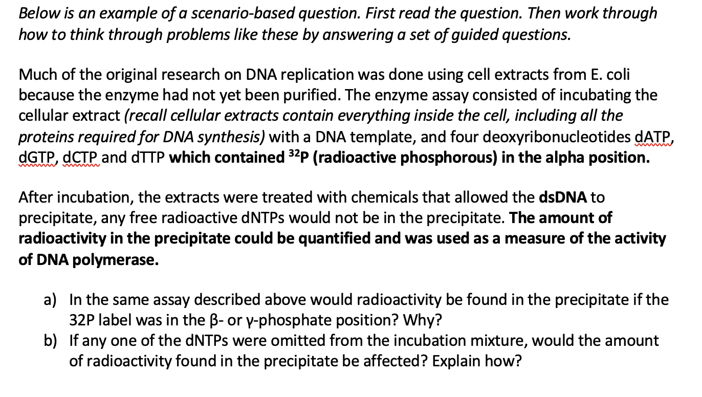 Solved Below is an example of a scenario-based question. | Chegg.com