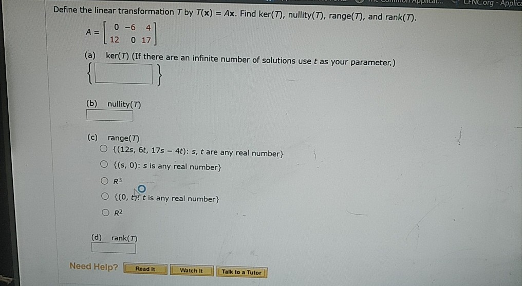 Solved this is a linear algebra hw please either do all of | Chegg.com