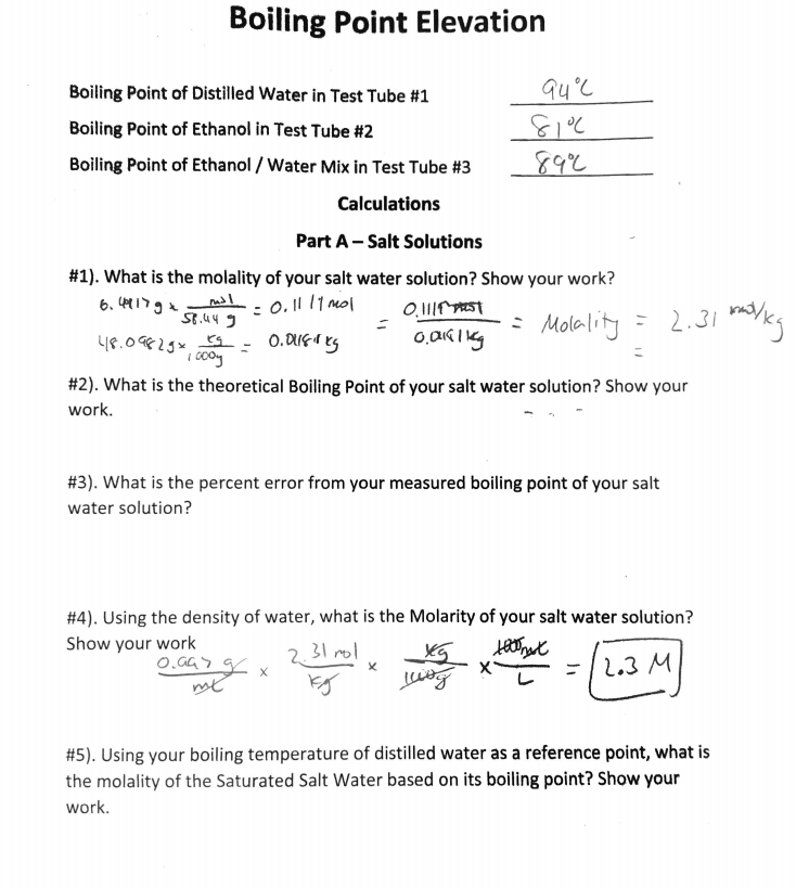 Solved 21°C Distilled Water Temperature Mass of Empty 100mL