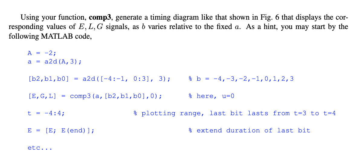 4.4 Question 4 The MATLAB function, comp4.m, on | Chegg.com