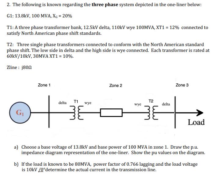 Solved 2. The Following Is Known Regarding The Three Phase | Chegg.com