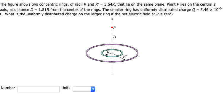 Solved The figure shows two concentric rings, of radii R and | Chegg.com
