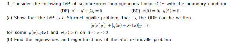 Solved Consider the following IVP of second-order | Chegg.com