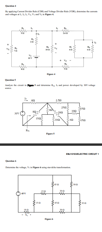 Solved Question 4 By applying Current Divider Rule (CDR) and | Chegg.com