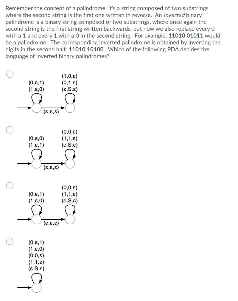 Solved Remember the concept of a palindrome: it's a string | Chegg.com