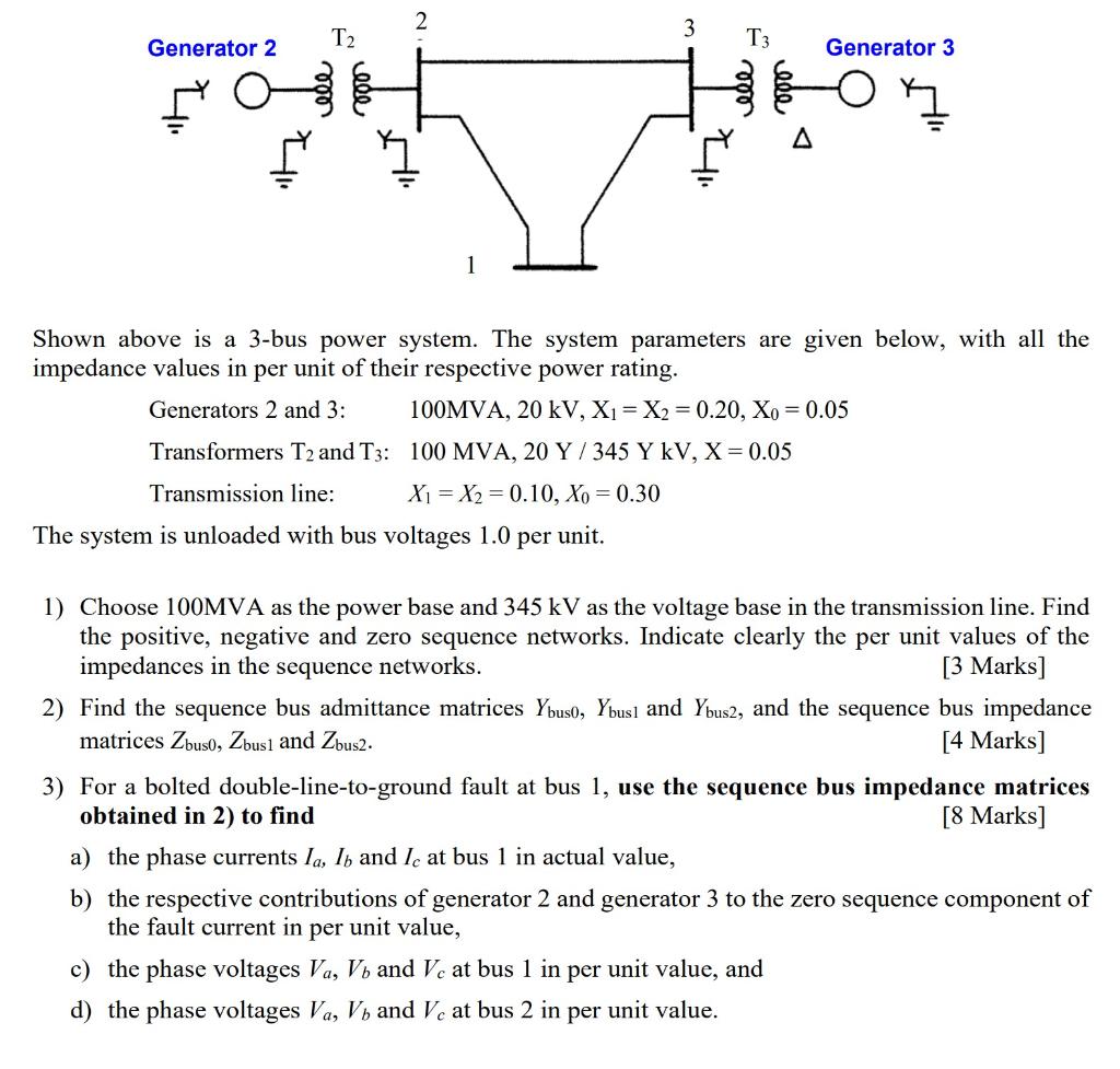 solved-generators-2-and-3-100mva-20kv-x1-x2-0-20-x0-0-05-chegg