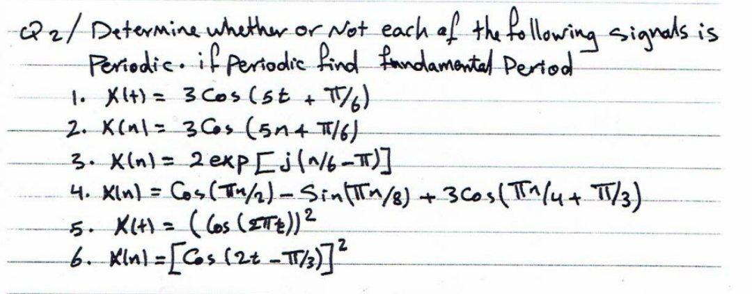 Solved Q2/ Determine whether or Not each of the following | Chegg.com