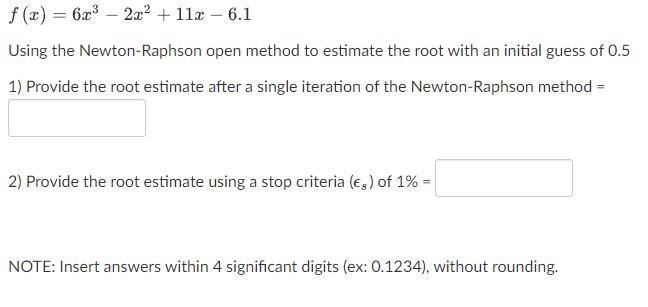 Solved For The Following Problem, PLEASE USE MATLAB To Solve | Chegg.com