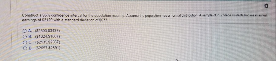 Solved Construct a 95% confidence interval for the | Chegg.com