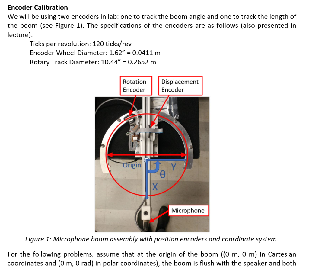 Encoder Calibration We will be using two encoders in