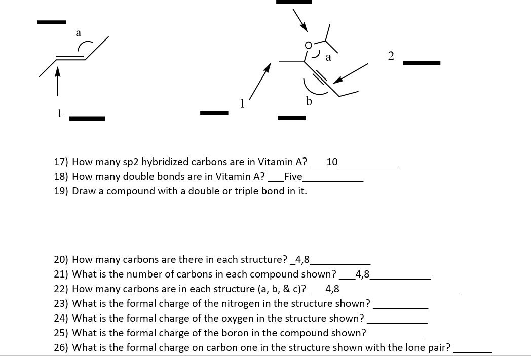 Solved 2 - 10 17) How many sp2 hybridized carbons are in | Chegg.com