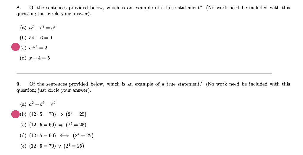 Solved I think my answer for q8 is c and q9 is b. please | Chegg.com