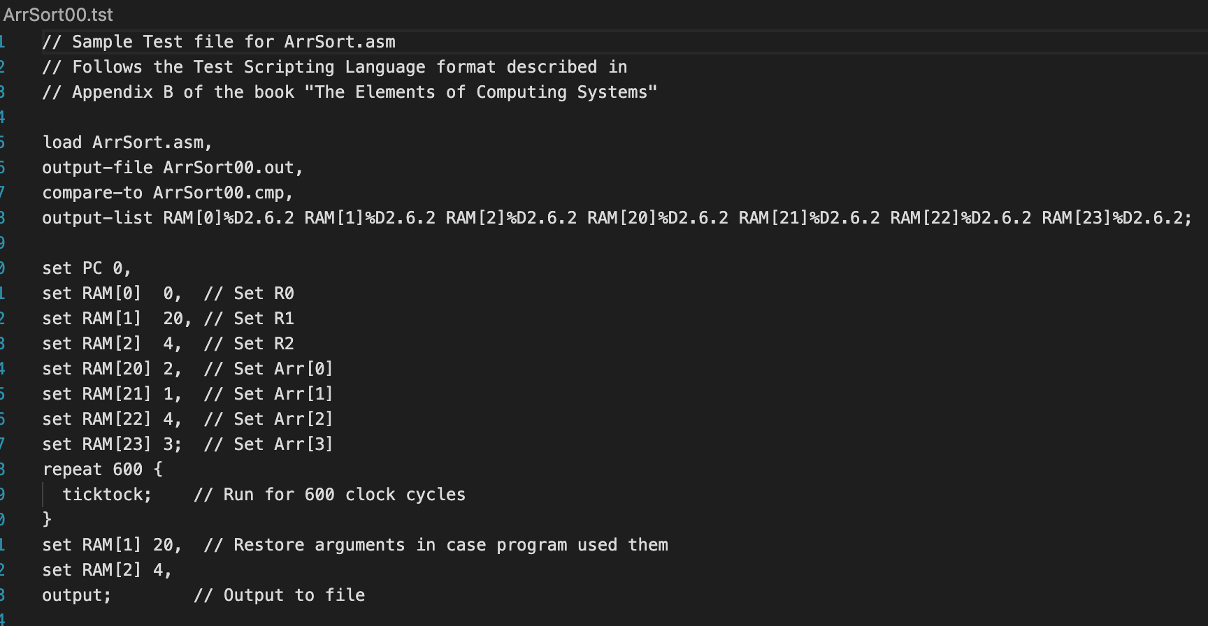 Solved Complete the code in ArrSort.asmInputs: R1 contains | Chegg.com