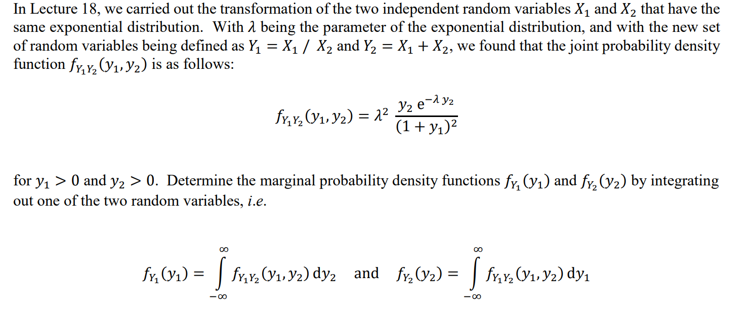 Solved In Lecture 18, we carried out the transformation of | Chegg.com