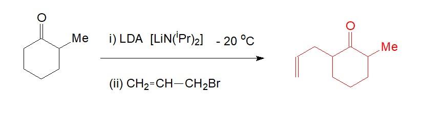 Solved سام Me i) LDA [LİN(İPr)2] -20 °C Me (ii) CH2=CH-CH2Br | Chegg.com