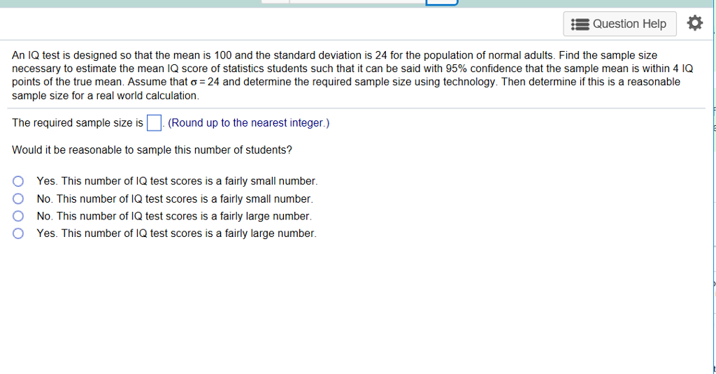 Solved Question Help * An IQ test is designed so that the | Chegg.com