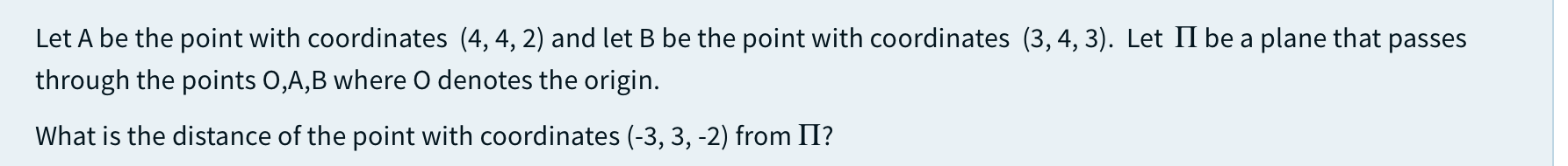 Solved Let A be the point with coordinates (4, 4, 2) and let | Chegg.com