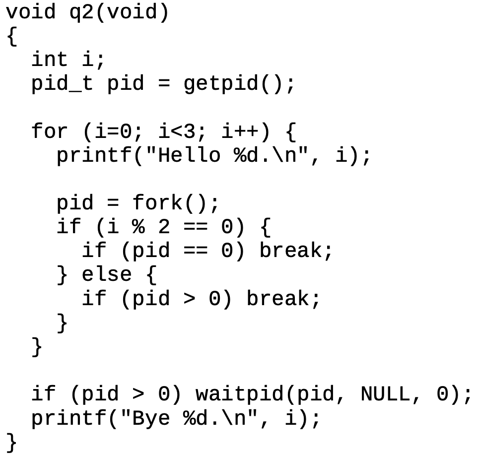 Solved Consider The Following C Program. For Space Reasons, | Chegg.com