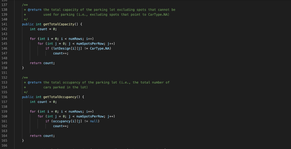 Solved Task 3. Complete / revise the ParkingLot class. For | Chegg.com