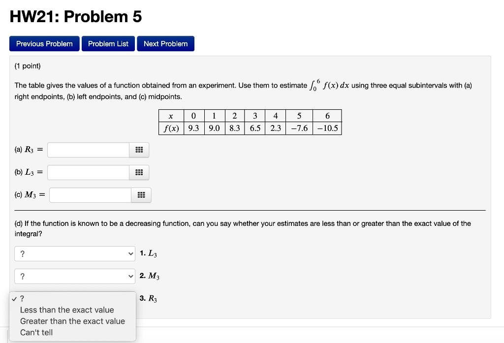 Solved HW21: Problem 5 Previous Problem Problem List Next | Chegg.com