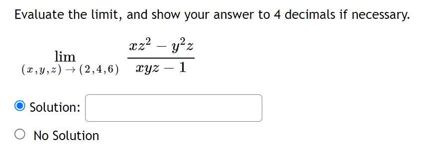 Solved Evaluate the limit, and show your answer to 4 | Chegg.com