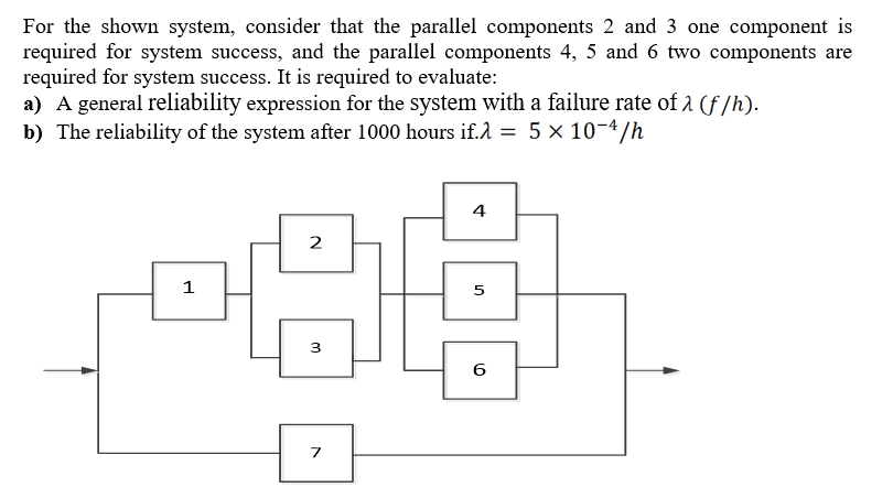 Solved For the shown system, consider that the parallel | Chegg.com