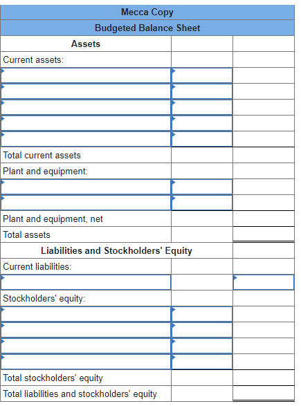 Solved Exercise 8-9 (Algo) Budgeted Balance Sheet | Chegg.com