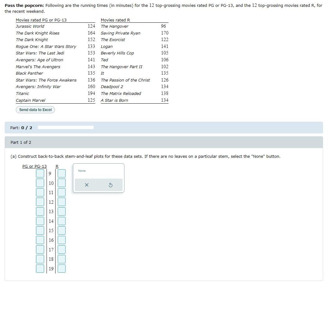 Solved Pass the popcorn Following are the running times (in