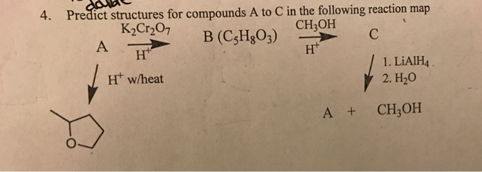 Solved Predict structures for compounds A to C in the | Chegg.com