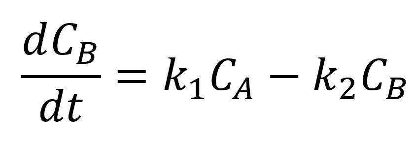 Solved dtdCB=k1CA−k2CB | Chegg.com