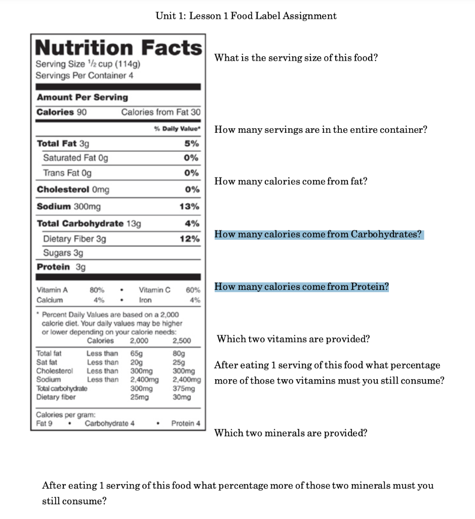 Serving Size on the Nutrition Facts Label