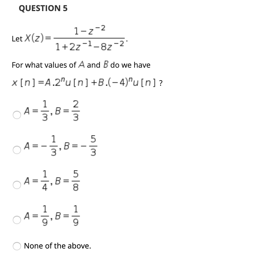 Solved Question 5 1 2 2 Let X Z 1 2z 1 87 29 For What V Chegg Com