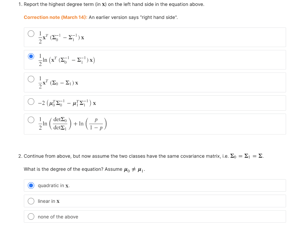 quadratic-discrimnant-analysis-in-high-dimensions-2-chegg