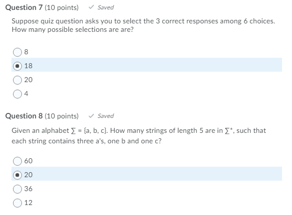 Solved Question 7 (10 points) Saved Suppose quiz question | Chegg.com