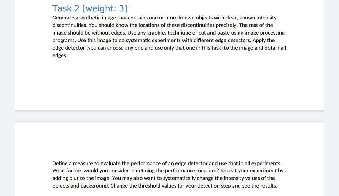 Solved Task 2 [weight: 3] Generate a synthetic image that | Chegg.com