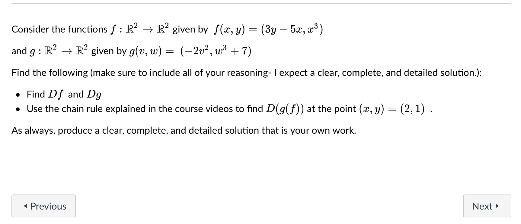 Solved Consider The Functions F R2→r2 Given By