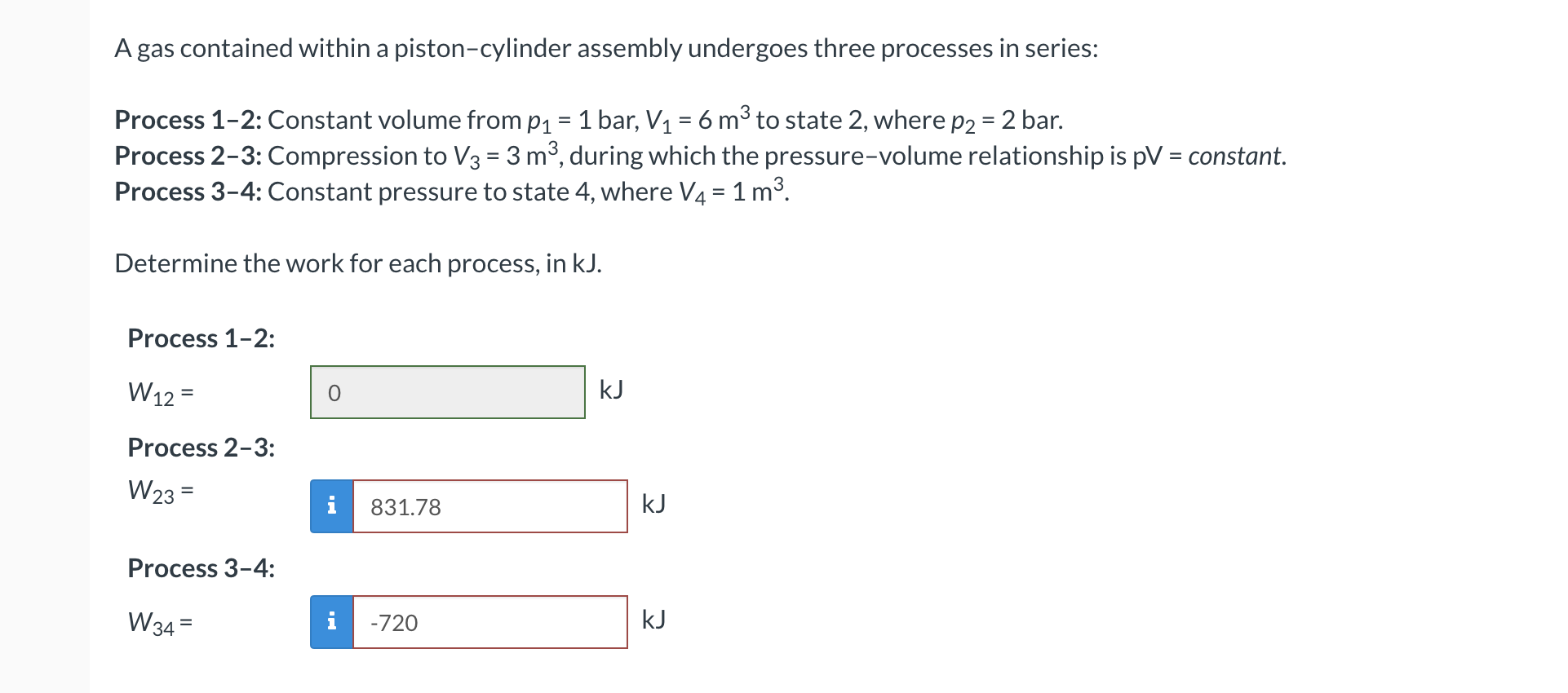 Solved Agas contained within a pistoncylinder assembly
